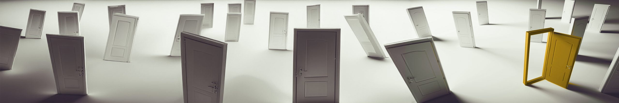 Choose open door. Choise and decision in life Choose open door. Choise and decision in life concept. Conceptual 3D illustration